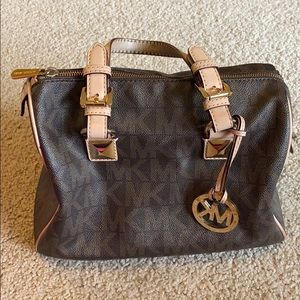 Brown and tan Michael Kors purse